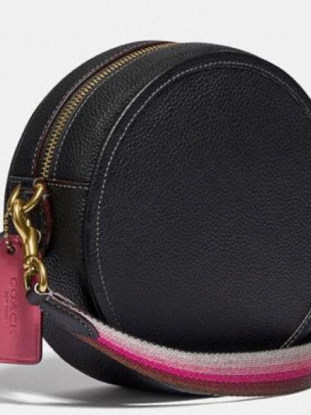 COACH Color-Block Leather Kia Circle Bag Black Multi Crossbody NWOT - Picture 3 of 14